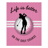 Elegant Women Golfer Design