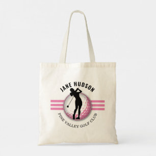 Elegant Women Golfer Design Tote Bag