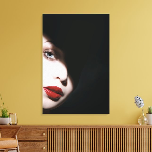 Elegant Women in a Shadow Canvas Print (Insitu(LivingRoom))