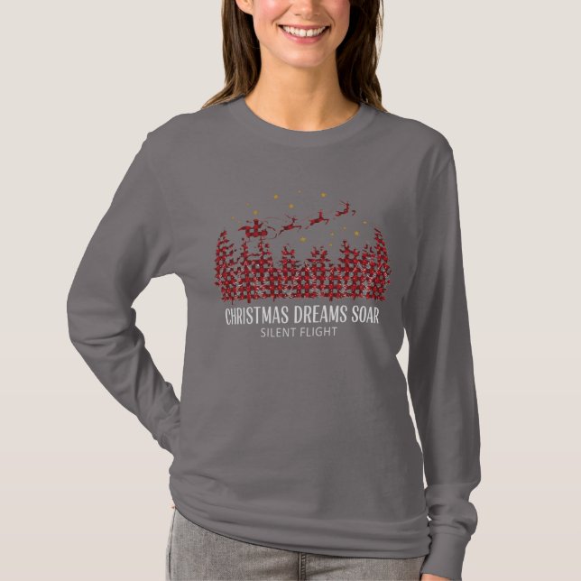 Elegant Women's Christmas Holiday Look T-Shirt (Front)