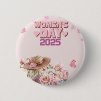 Elegant Women's Day 2025 with Pink Floral Design