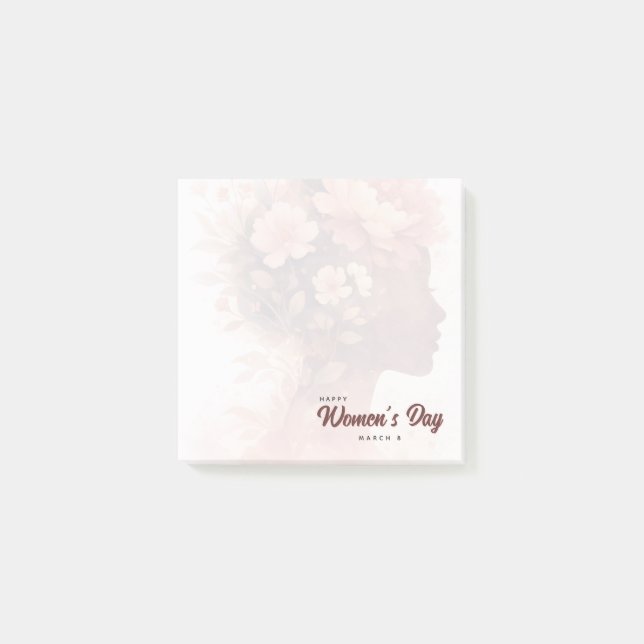 Elegant Women's Day Celebration Floral March 8 Post-it Notes (Front)