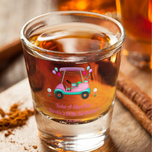 Elegant Women's Golf Party Cart Birthday  Shot Glass