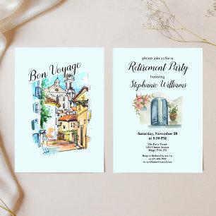 Elegant Womens Retirement Mediterranean Village  Invitation