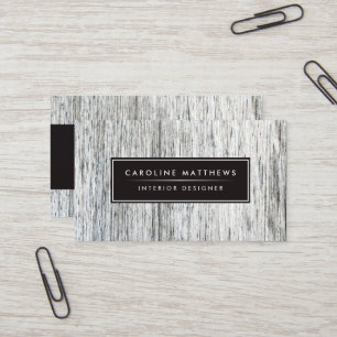 Elegant wood grain modern personal profile business card