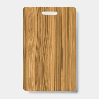 Elegant Wood grain style ID Badge