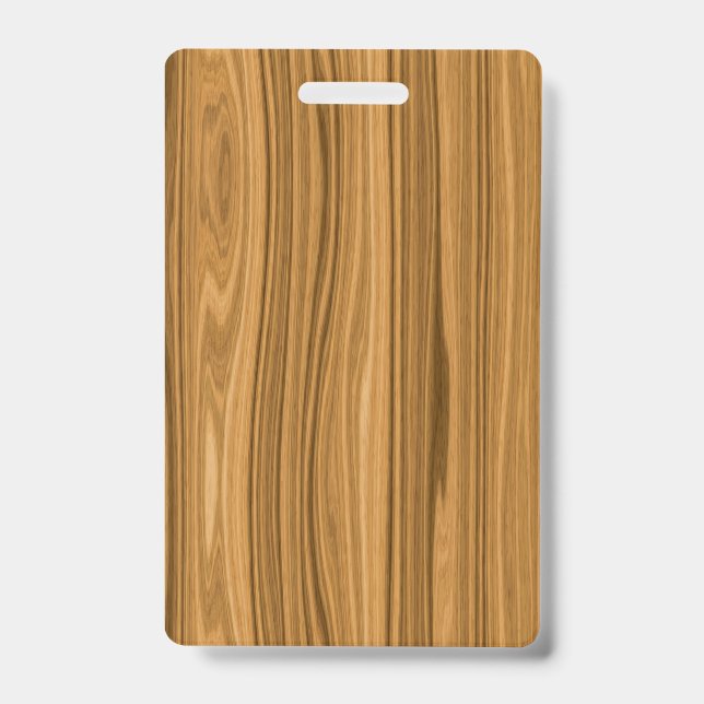 Elegant Wood grain style ID Badge (Front)