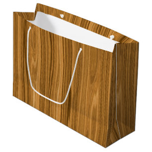 Elegant Wood grain style Large Gift Bag