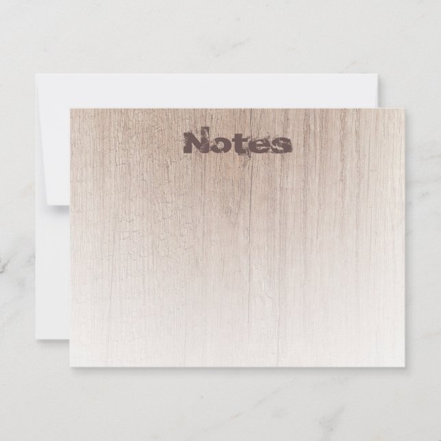 Elegant Wood Look Distressed Text Template Modern (Front)