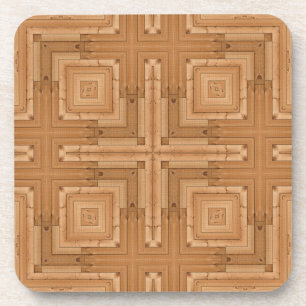 Elegant Wood Pattern Coaster