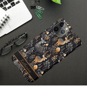Elegant Woodland Deer - Nature Custom Name Case-Mate iPhone Case
