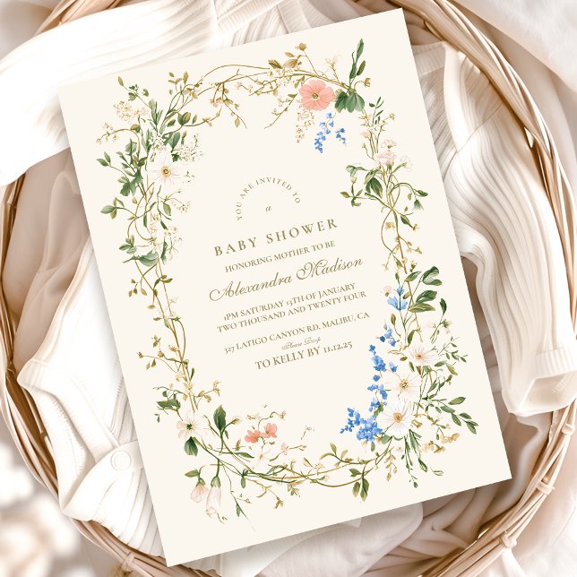 Elegant Woodland Fern Baby Shower Invitation (Creator Uploaded)