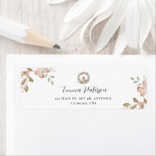 Elegant Woodland Floral Return Address