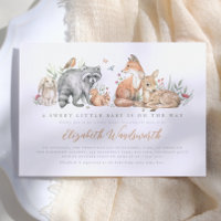Elegant Woodland Forest Animals Baby Shower