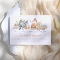 Elegant Woodland Forest Animals Baby Shower