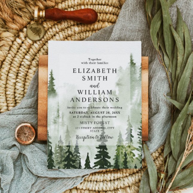 Elegant Woodland Forest Wedding Invitation (Creator Uploaded)
