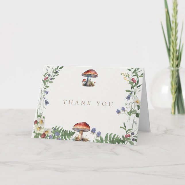 Elegant Woodland | Forest Wedding Thank You Card (Front)