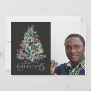 Elegant Woodland Tree/ Photo Christmas Card