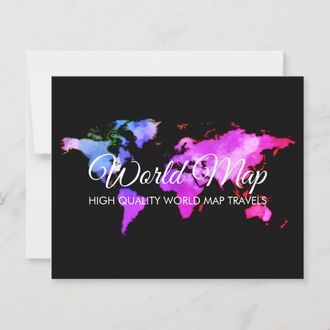 Elegant World Map Trip Globe Travel Agent office (Front)