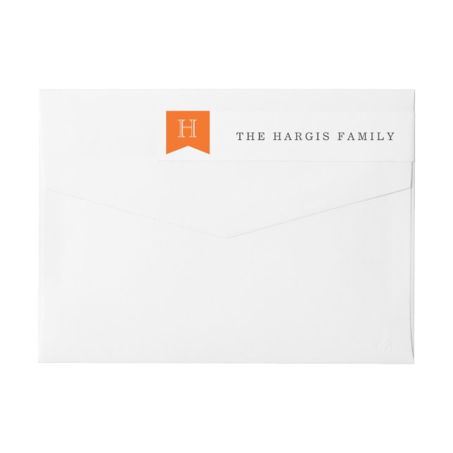 Elegant Wrap Around Return Address Label (Back)