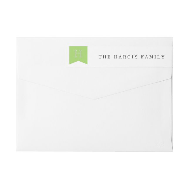 Elegant Wrap Around Return Address Wrap Around Label (Back)