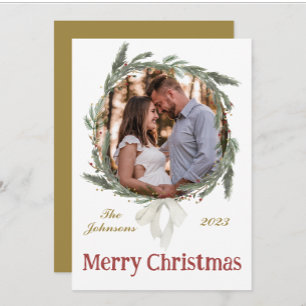 Elegant Wreath Christmas Card