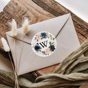 Elegant Wreath Floral Wedding Envelope Seals