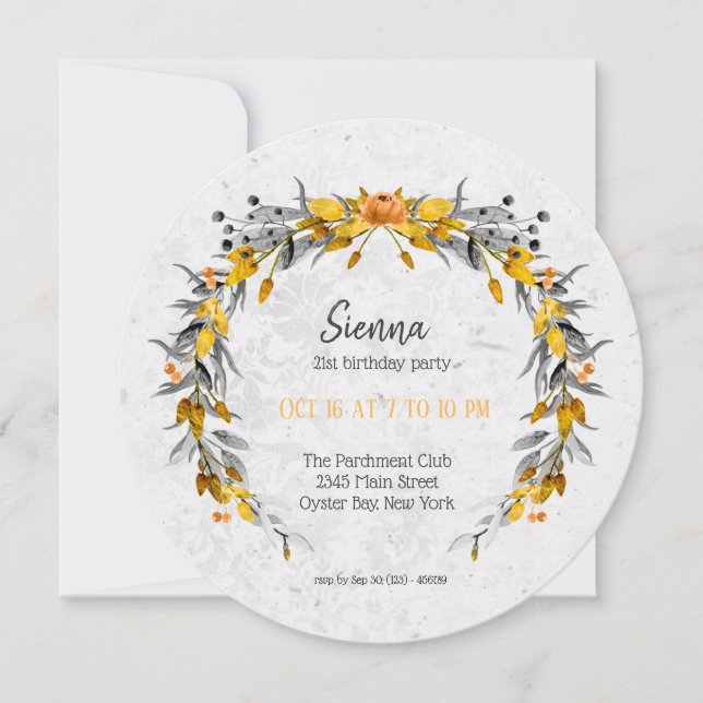 Elegant Wreath for all occassions Invitation (Front)