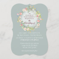 Elegant Wreath Silvery Sage Boho Floral Wedding