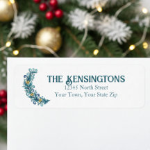 Elegant Wreath Swag Return Address