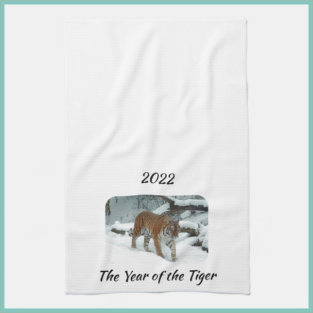 Elegant Year of the Tiger 2022 Tea Towel (Creator Uploaded)