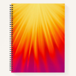 Elegant Yellow and Red Abstract Notebook