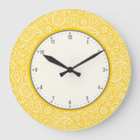 Elegant Yellow And White Vintage Paisley Pattern