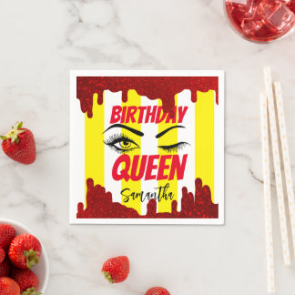 Elegant Yellow Birthday 18th | 21st | 40th | 50th Napkin