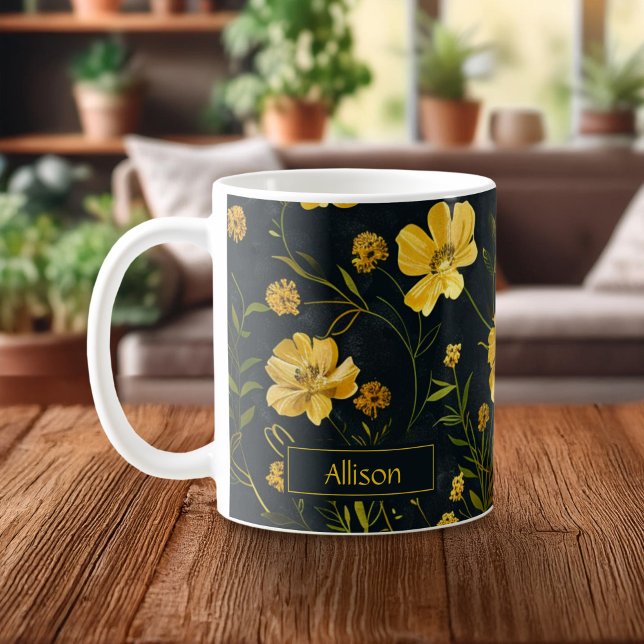 Elegant Yellow Buttercup Flower Coffee Mug (Creator Uploaded)