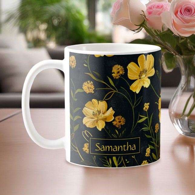 Elegant Yellow Buttercup Flower Coffee Mug (Creator Uploaded)