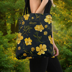 Elegant Yellow Buttercup Flower Tote Bag