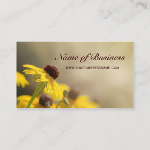 Elegant Yellow Floral Black-Eyed Susan Business Card