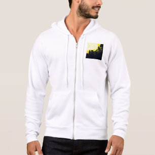 Elegant Yellow Floral Damask Hoodie