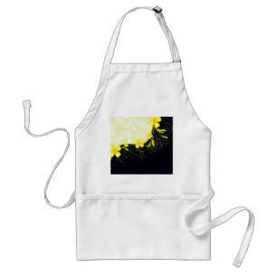 Elegant Yellow Floral Damask Standard Apron