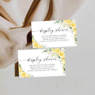 Elegant Yellow Floral Display Shower  Enclosure Card