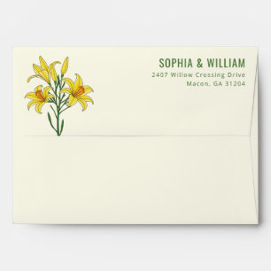 Elegant Yellow Floral Envelope