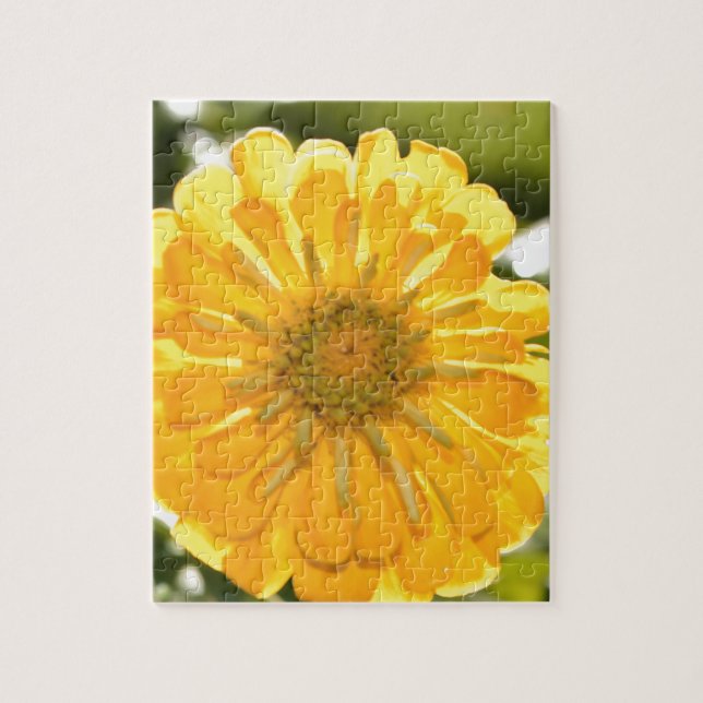 Elegant yellow floral flower daisy jigsaw puzzle (Vertical)