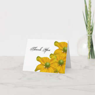 Elegant Yellow Floral Thank You Card