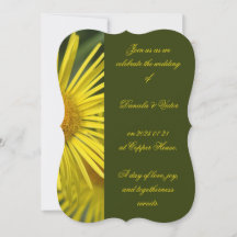 Elegant Yellow Floral Wedding Invitation