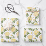 Elegant Yellow Hydragea Flowers Pattern  Wrapping Paper Sheet<br><div class="desc">Make your gifts stand out with the Elegant Yellow Hydrangea Flowers Pattern Wrapping Paper Sheets, featuring delicate golden blooms for a timeless and sophisticated look. Perfect for birthdays, weddings, and special occasions, this design adds a charming floral touch to any present. Ideal for those who love classic and elegant gift...</div>