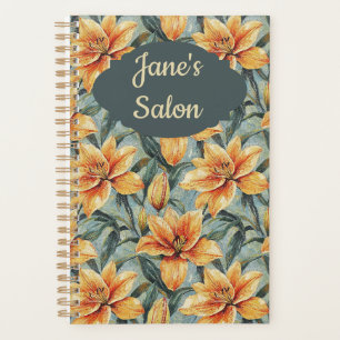 Elegant Yellow Lily Small Business Planner