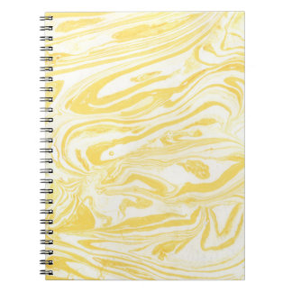 Elegant Yellow Marble: Hand-Drawn Texture Notebook