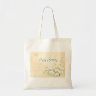 Elegant Yellow Orchid Birthday Tote Bag