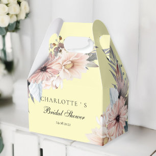 Elegant Yellow & Pastel Boho Bridal Shower  Favour Box